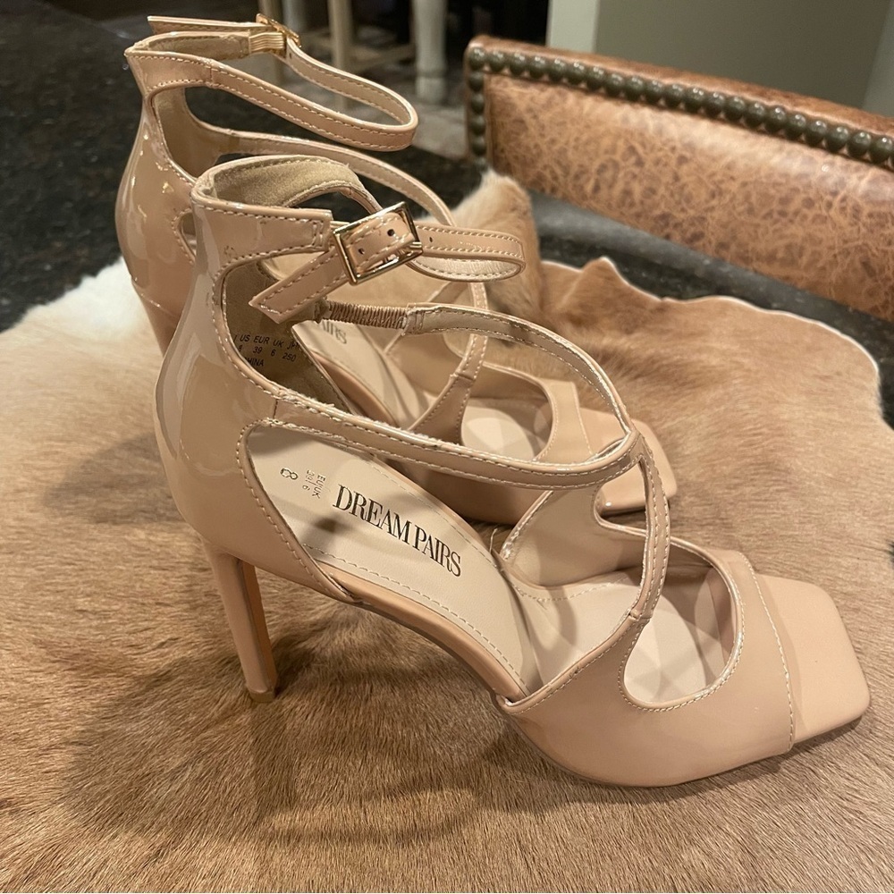 Dream Pairs Nude Ankle Strap Heel